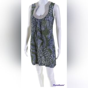 Trina Turk Metallic Scoop-Neck Dress Size 2